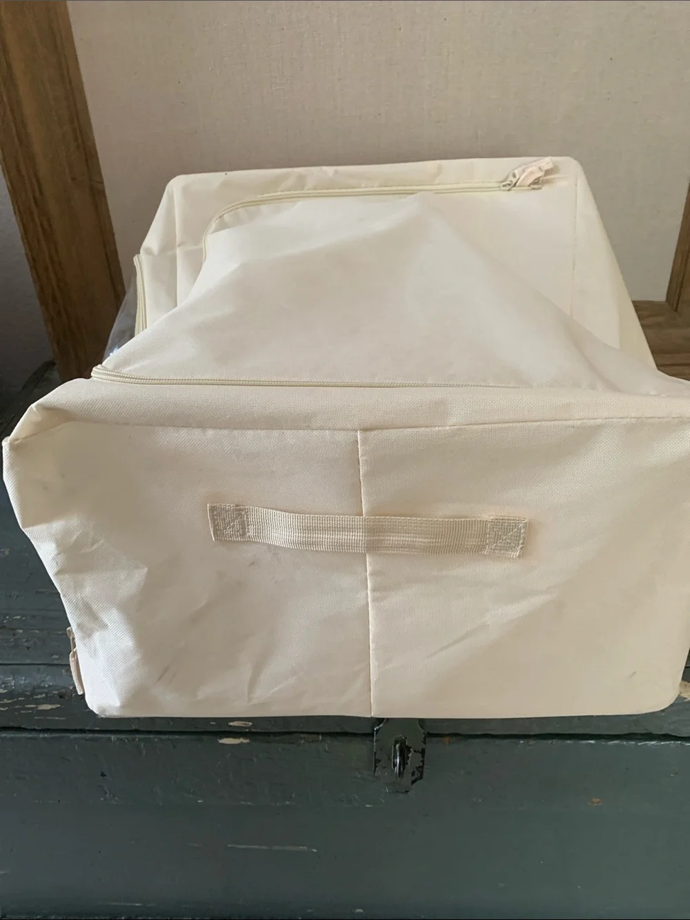 White Fabric Storage Box with Clear Window - Home Storage & Organization